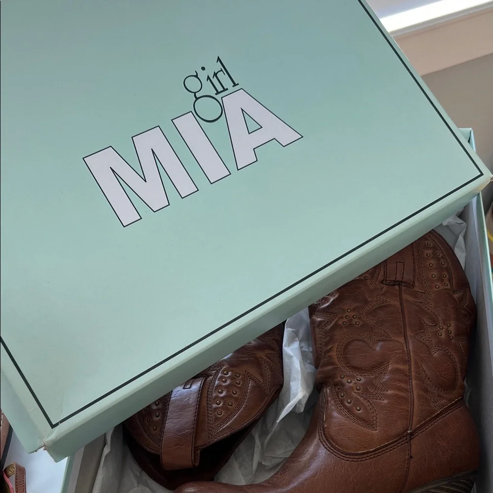 Cowboy Western Ankle Boots Studded Brown Booties